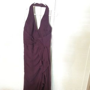 David’s bridal bridesmaid dress PLUM size 16